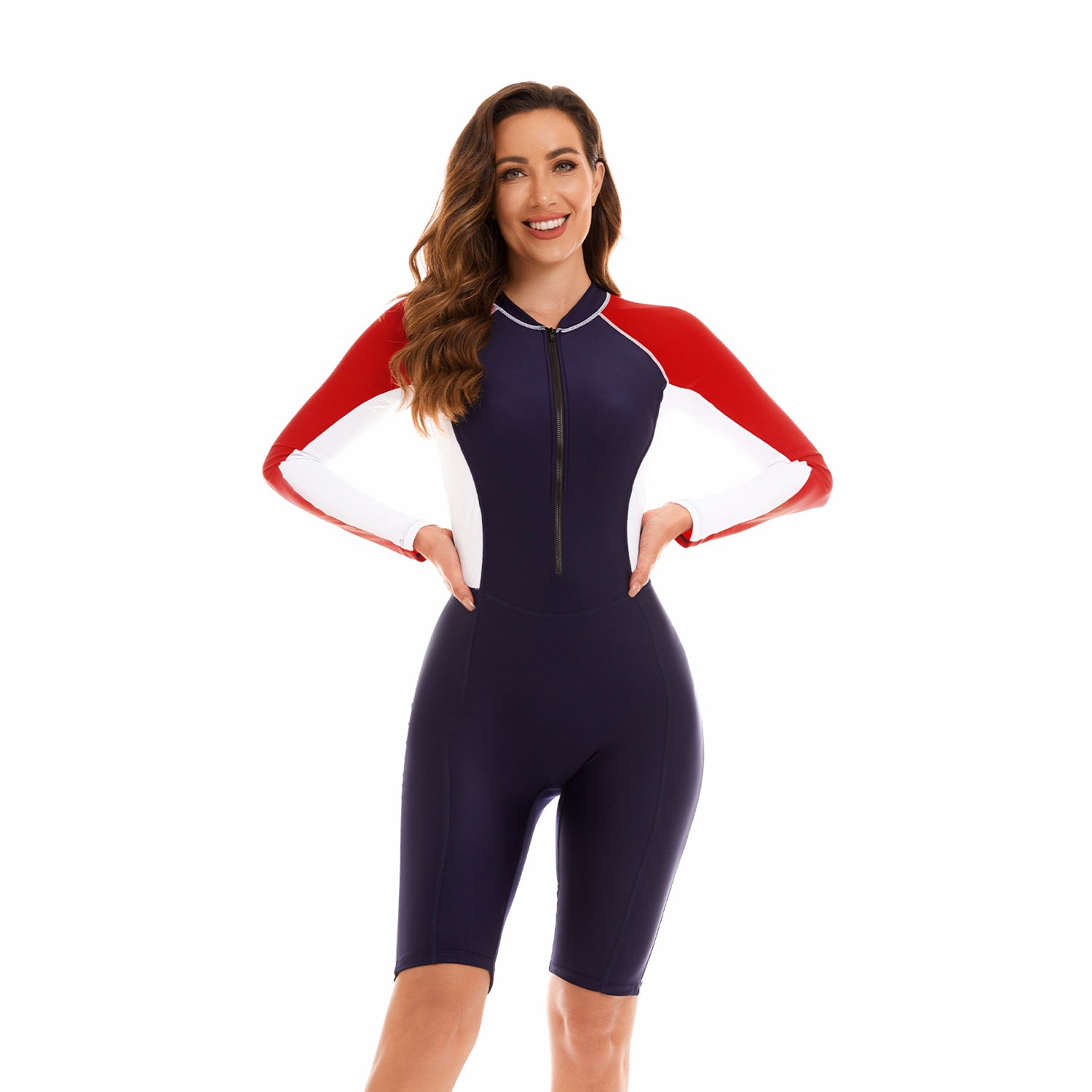 Long Sleeve Swimsuits for Women One Piece Bathing Suit Rash Guard Swimsuit