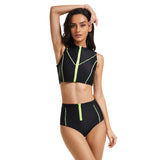 Women's Swimsuits Sleeveless Surf Suit Crop Top Swimming Shirt