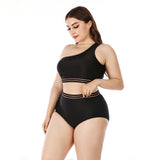 Women Plus Size Two Piece Bikini Swimsuit High Waisted Bathing Suit