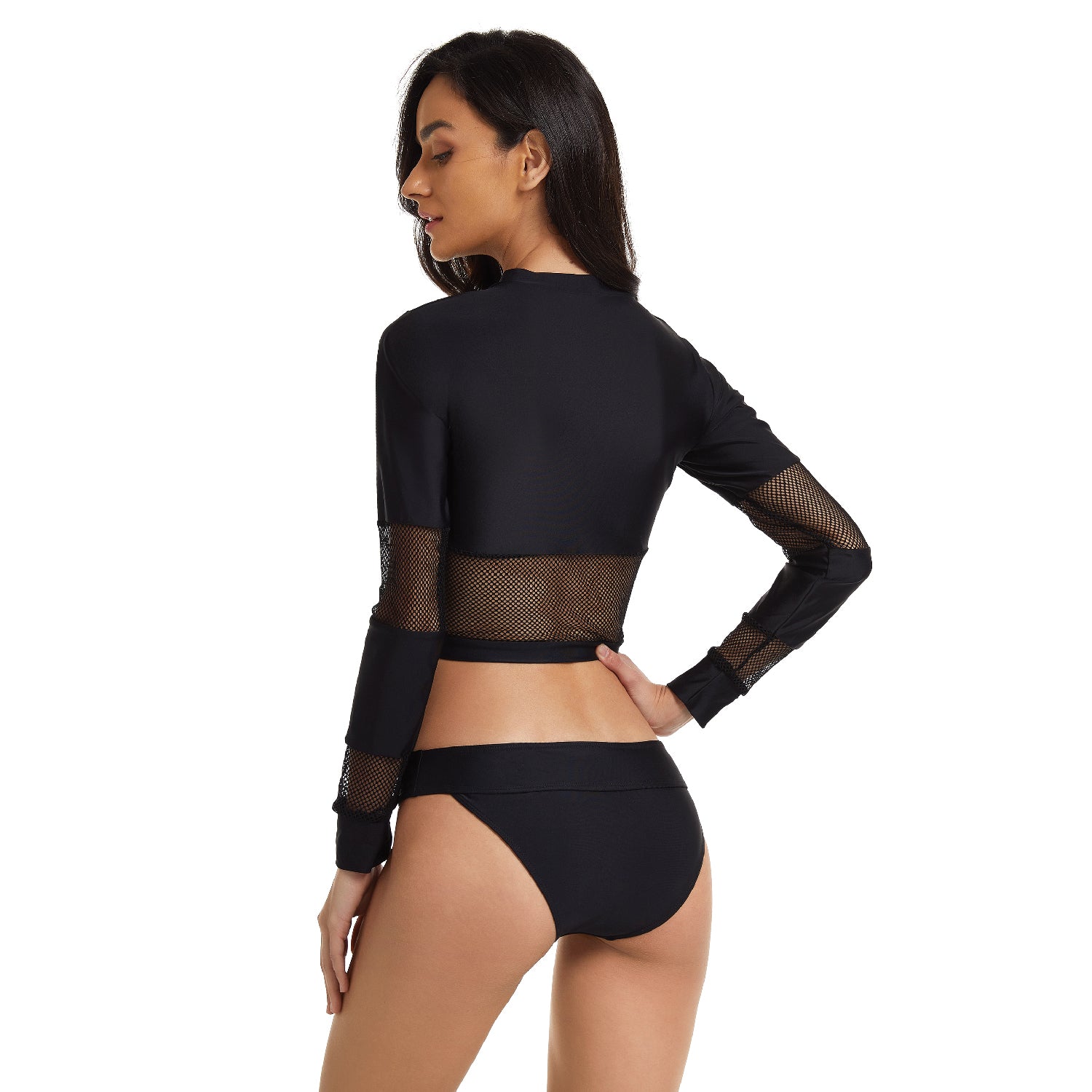 Rash Guard for Women Long Sleeve Crop Top Swimsuit