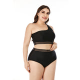 Women Plus Size Two Piece Bikini Swimsuit High Waisted Bathing Suit