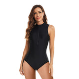 Women Sleeveless Triangle One Piece Swimsuit