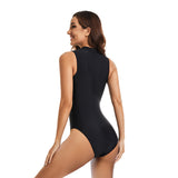 Women Sleeveless Triangle One Piece Swimsuit