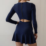 Women Long Sleeve One Piece Swimsuit Suitable For The Beach And Swimming