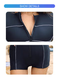 Women Long Sleeve Zipper Swimsuit Set
