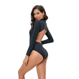 Women Long Sleeve Sexy One Piece Swimsuit