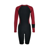 Womens Boyleg Rashguard Swimsuit One Piece Long Sleeve Zipper Front Bathing Suit UPF 50 Surfing Swimwear