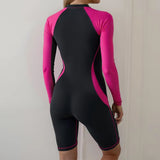 Women  Long Sleeve One Piece Swimsuit Surf Suit