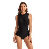 Women   Sleeveless One Piece Triangle Swimsuit