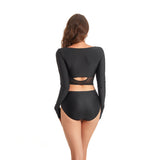 Long Sleeve Swimsuits For Women Rash Guard Two Piece Swimwear UPF 50+