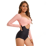 Long Sleeve Bathing Suit for Women Rash Guard Swimsuits Surfing Athletic Swimwear UPF 50+