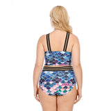 Women's Plus Size Swimwear High Waisted Swimsuit Bathing Suit
