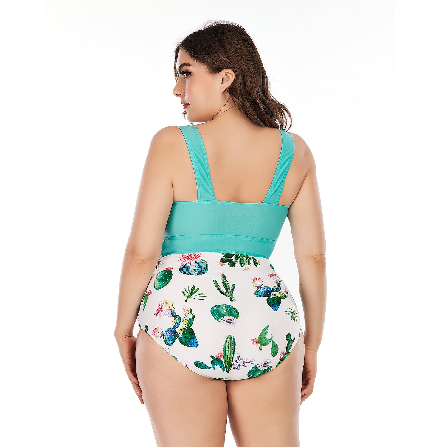 SiySiy Women's Plus Size Two Piece Swimsuit Women's Chest Buckle Fruit Pattern Swimsuit