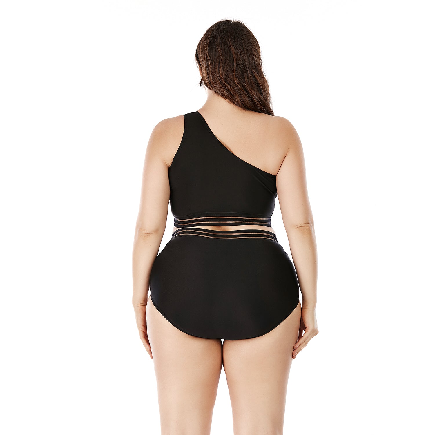 Women Plus Size Two Piece Bikini Swimsuit High Waisted Bathing Suit