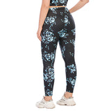 High Waist Leggings Plus Size Yoga Pants Floral Print