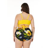 Women's Plus Size printing High Waist Bikini Swimsuit