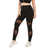 Black Yoga Pants Plus Size Yoga Leggings Mesh