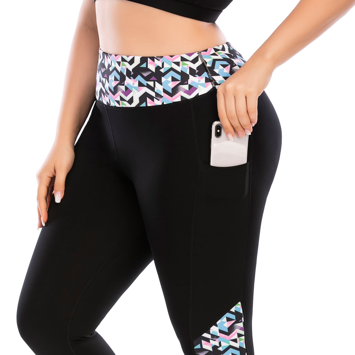 Plus Size Yoga Pants Workout Outfits Leggings with Pocket