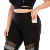 Women Plus Size Yoga Pants with Pocket Squat Proof Leggings