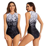 Tie-dye Surfing Bathing Suit Zipper Swimsuits
