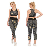 Women's Workout Set 2 Piece Outfit High Waist Leggings Yoga Gym Set