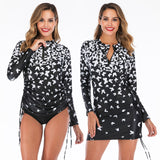 Long Sleeve Two Piece Swimsuit Bathing Suit UV Protection