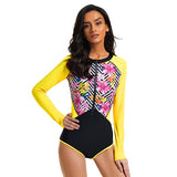 Long Sleeve Swimsuit Women One Piece Bathing Suit