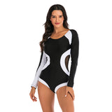 Women's Swimwear One Piece Bathing Suit Rash Guard Zipper Swimsuit