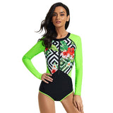Long Sleeve Swimsuit Women One Piece Bathing Suit