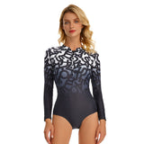 Women One Piece Swimsuit Long Sleeve Swim suit