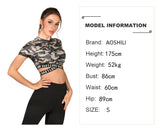 Camouflage Yoga Top Criss Cross Workout Bra with Sleeves for Women
