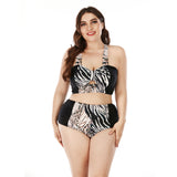 SiySiy Women's Plus Size One Piece Swimsuits High Waisted Leopard Print