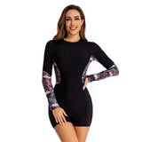 One Piece Bathing Suit Long Sleeve Boyleg Swiwwear