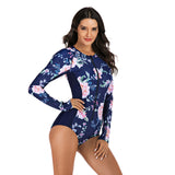 Women Long Sleeve Rash Guard Swimsuit Bathing Suits
