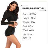 Long Sleeve Crop Top Bathing Suits Swimsuits for Women