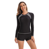 Rash Guard Shirt for Women Long Sleeve Two Piece Swimsuit