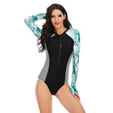 Long Sleeve Swimwear UV Protection One Piece Bathing Suit
