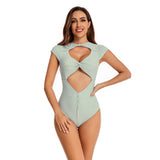 Cap Sleeve Surfing Swimsuits Sexy Bathing Suit