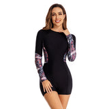 One Piece Bathing Suit Long Sleeve Boyleg Swiwwear