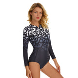 Women One Piece Swimsuit Long Sleeve Swim suit