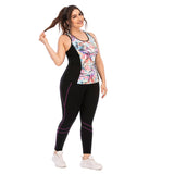Plus Size Women 2 Piece Yoga Outfits Set