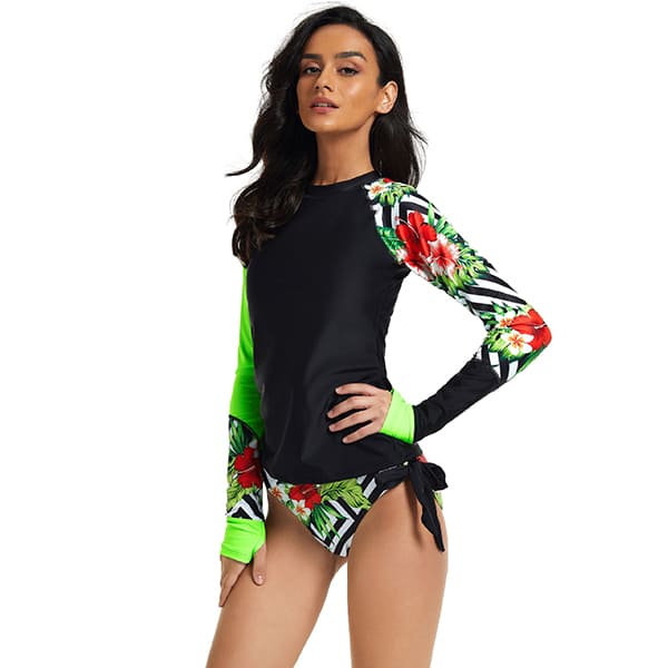 Long Sleeve Two Piece Bathing Suit for Women