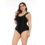SiySiy Women's Plus Size One Piece Swimsuits for Women Lace Trim Bathing Suits