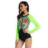 Long Sleeve Swimsuit Women One Piece Bathing Suit