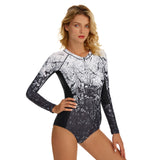 Women Long Sleeve Swimsuits One Piece Bathing Suit