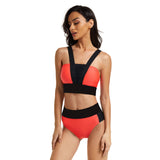 Women's Swimwear Sexy Bikini Halter Top with High Waist Bottom