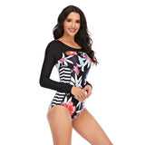 Women's Swimwear One Piece Bathing Suit Rash Guard Zipper Swimsuit