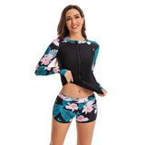 Long Sleeve Swimming Shirts with Bottom for Women