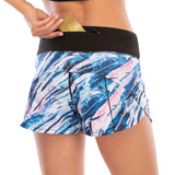 Women's Yoga Workout High Waist Shorts Back Pockets