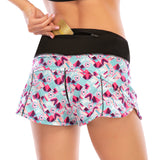 Women's Elastic Waist Hybrid Swim Short with UPF 50+ Board Shorts